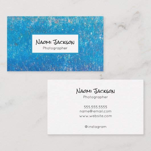 Blauw Abstract Visitekaartje (Voorkant / Achterkant)