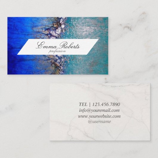 Blauw Abstract Visitekaartje (Voorkant / Achterkant)