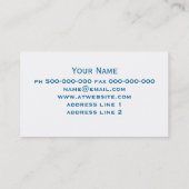 blauw abstract visitekaartje dubbelzijdig (Achterkant)