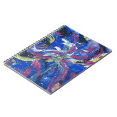 Blauw Abstract Vuurwerk Schrijfblok Notitieboek (Linkerzijde)