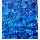 Blauw Abstract water en ijs Douchegordijn (Voorkant)