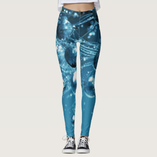 Blauw Abstract waterdruppel Leggings