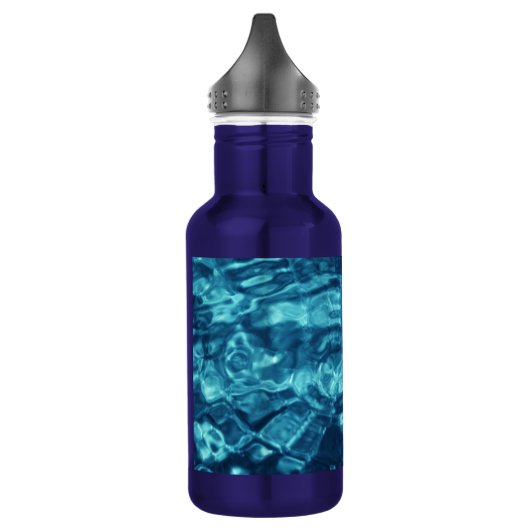 Blauw Abstract Waterfles (Links)