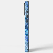 Blauw Abstract Waterpatroon Oceaan Case-Mate iPhone Case (Achterkant / Links)