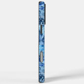 Blauw Abstract Waterpatroon Oceaan Case-Mate iPhone Case (Achterkant / Rechts)