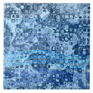 Blauw Abstract Waterpatroon Oceaan Tegeltje
