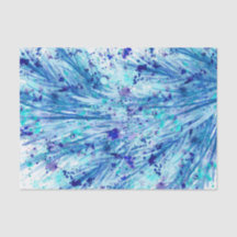 Blauw abstract waterverf kunstweefsel papier