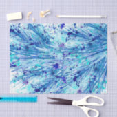 Blauw abstract waterverf kunstweefsel papier (Craft)