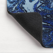 Blauw Abstract Wave Splash Cool Urban Art Muismat (Hoek)