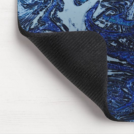 Blauw Abstract Wave Splash Cool Urban Art Muismat (Hoek)