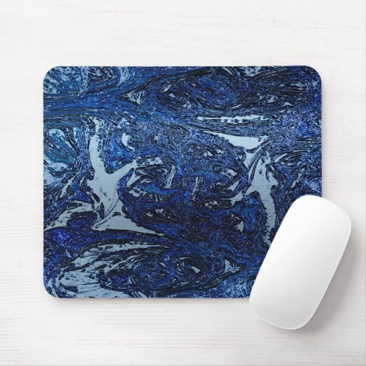 Blauw Abstract Wave Splash Cool Urban Art Muismat (Met muis)