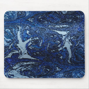 Blauw Abstract Wave Splash Cool Urban Art Muismat