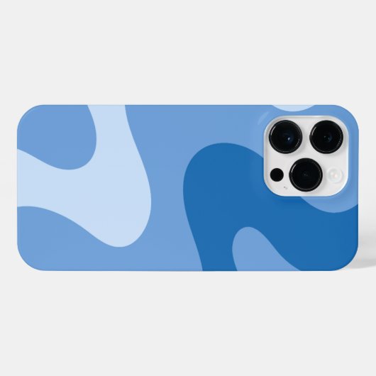 Blauw Abstract Wave Telefoon Wallpaper iPhone Hoesje (Achterkant horizontaal)