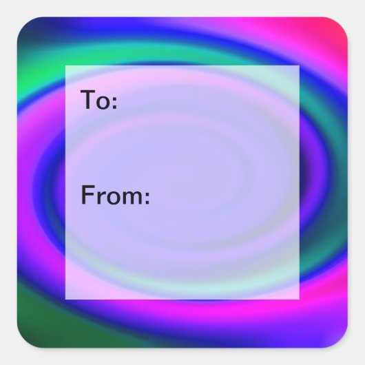 Blauw Abstract Wervelpatroon Gift Labels (Voorkant)