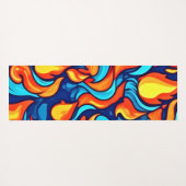 Blauw Abstract Yogamat (Achterkant (horizontaal))