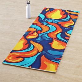 Blauw Abstract Yogamat