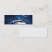 Blauw abstract Zakelijk notitieboek-01 Mini Visitekaartje (Voorkant / Achterkant)
