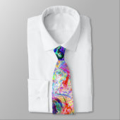 Blauw Abstracte batik Stropdas (Gebonden)