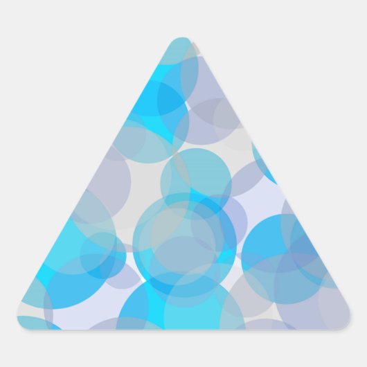 Blauw abstracte cirkels sticker (Voorkant)