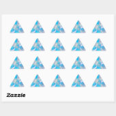 Blauw abstracte cirkels sticker (Vel)