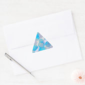 Blauw abstracte cirkels sticker (Envelop)