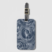 Blauw Abstracte Draaikolkpatroon – Modern Design Bagagelabel (Voorkant (verticaal))