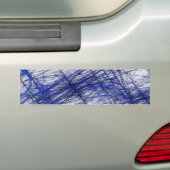Blauw Abstracte Fractal Background Bumpersticker (Op auto)
