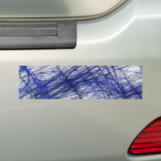 Blauw Abstracte Fractal Background Bumpersticker (Op auto)