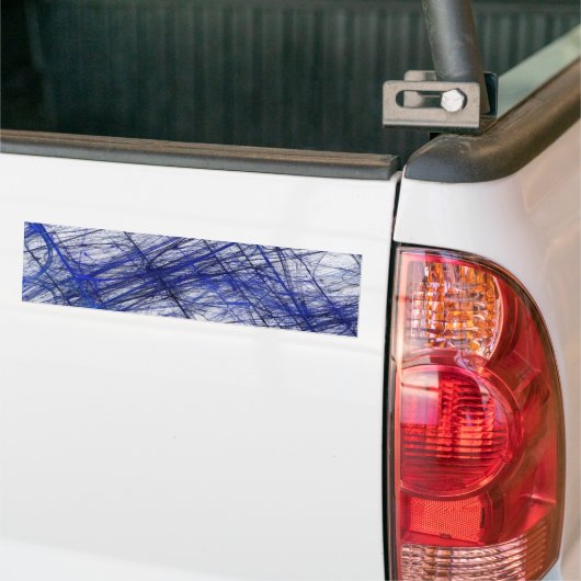 Blauw Abstracte Fractal Background Bumpersticker (Op Truck)