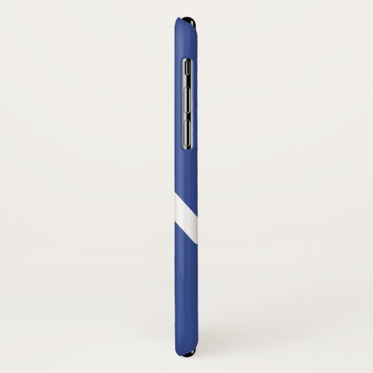 Blauw Abstracte, moderne Initiaal aangepaste kleur Case-Mate iPhone Case (Achterkant/links)