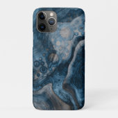 Blauw Abstracte moderne vochtige kunst Case-Mate iPhone Case (Achterkant)