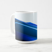 BLAUW ABSTRACTE PERSONALISEERDE MUG-SJABLOON KOFFIEMOK (Voorkant links)