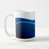 BLAUW ABSTRACTE PERSONALISEERDE MUG-SJABLOON KOFFIEMOK (Links)