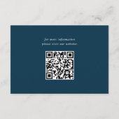 Blauw Abstracte Waterverf bruiloft Informatiekaartje (Achterkant)