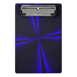 Blauw accent klaverblad geometrische mini klembord
