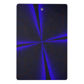 Blauw accent klaverblad geometrische mini klembord (Achterkant)