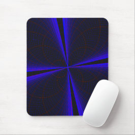 Blauw accent klaverblad geometrische muismat