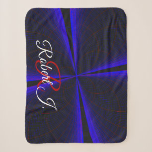 Blauw Accent Klaverblad Geometrische Sherpa Deken