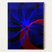 Blauw accent Rotatie Geometrische Spiraal Planner (Achterkant)