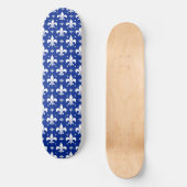 Blauw achtergrond Fleur-de-lis patroonontwerp Persoonlijk Skateboard (Voorkant)
