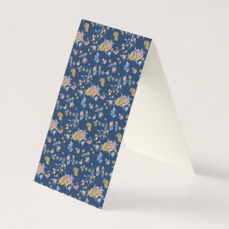 Blauw achtergrondpatroon van het Floral van het Ef Kaart