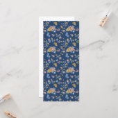 Blauw achtergrondpatroon van het Floral van het Ef Kaart (Voorkant / Achterkant in situ)