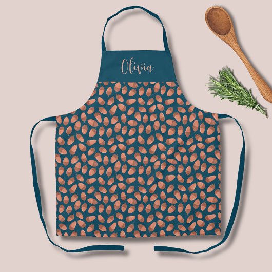 Blauw Acorn ontwerp Schort