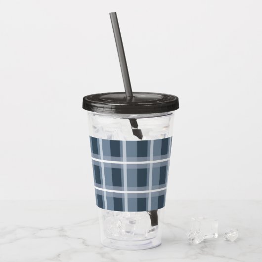 Blauw Acryl Drinkbeker (Voorkant ijs)