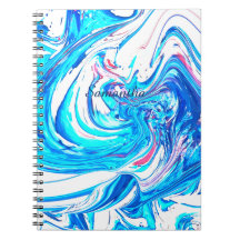 Blauw Acryl Schilderen Abstract Splatter Swirl