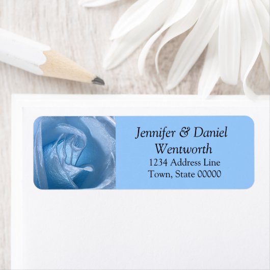 Blauw Adresetiket Roos Etiket (Insitu)