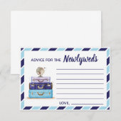 Blauw advies voor de Passen getrouwd Reiskaart Informatiekaartje (Voorkant / Achterkant)