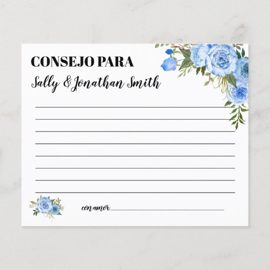 Blauw advies voor een tweetalige doucherekaart voo (Achterkant)