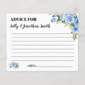 Blauw advies voor een tweetalige doucherekaart voo (Voorkant)