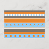 Blauw advies voor mama Woodland Baby shower Kaarte Informatiekaartje (Achterkant)